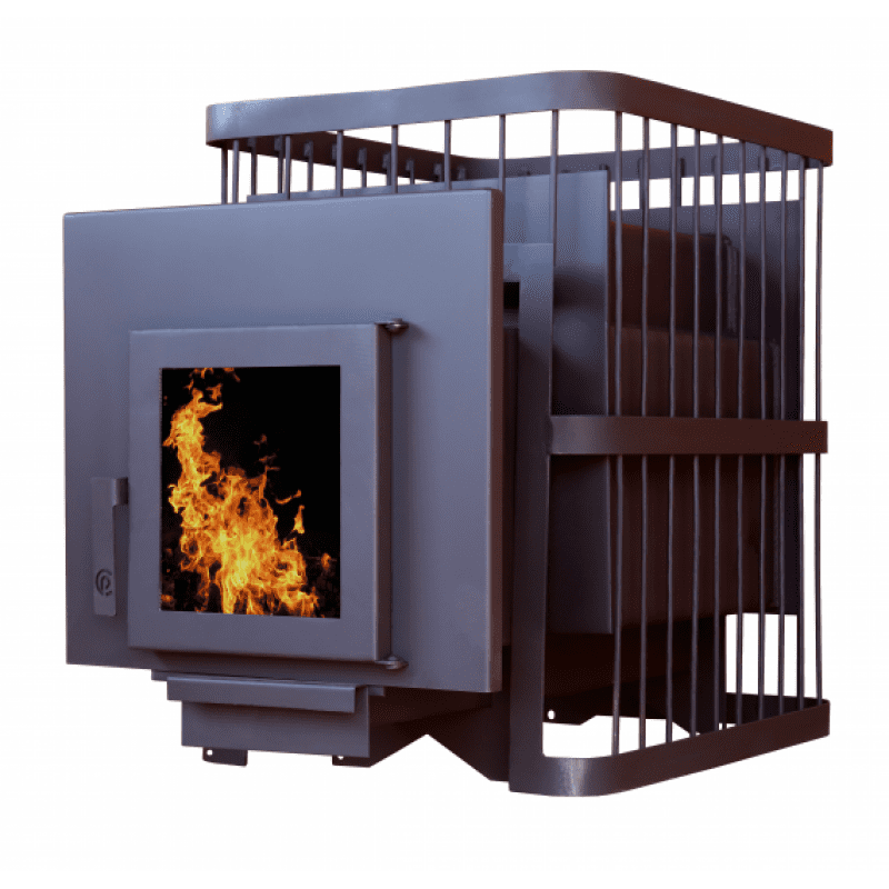 Печь банная ComfortProm СТАЛЬ 8мм, до 26 кубов, дверь со стеклом