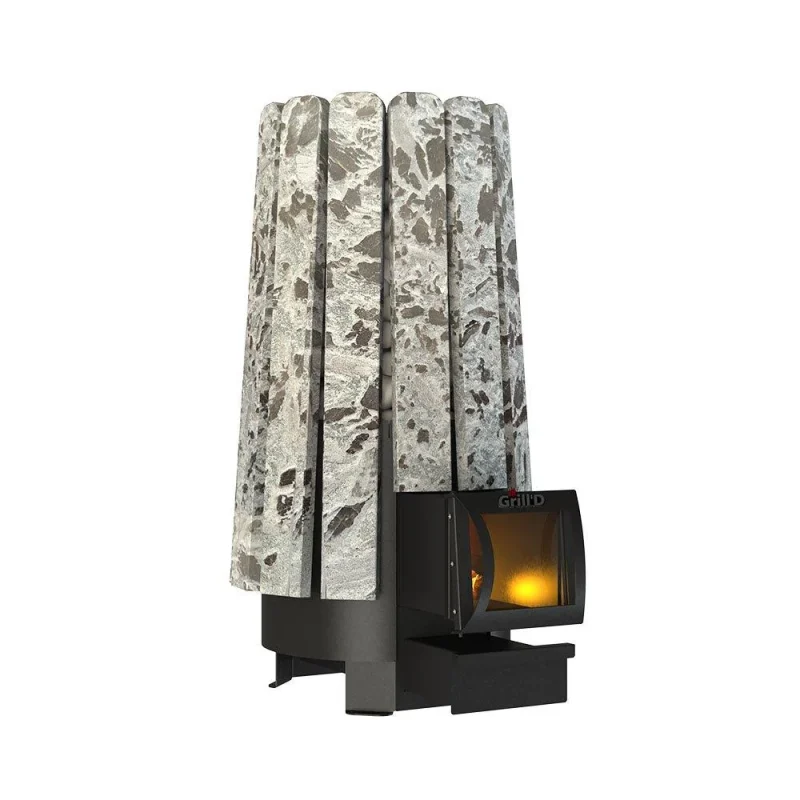 Дровяная банная печь Grill'D Cometa Vega 180 Long Stone (Серпентинит)