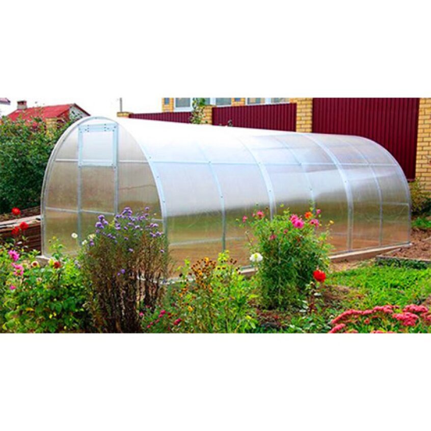 Теплица ComfortProm ЦЕЛЬНАЯ ДВОЙНАЯ дуга ширина 3м длина 8м