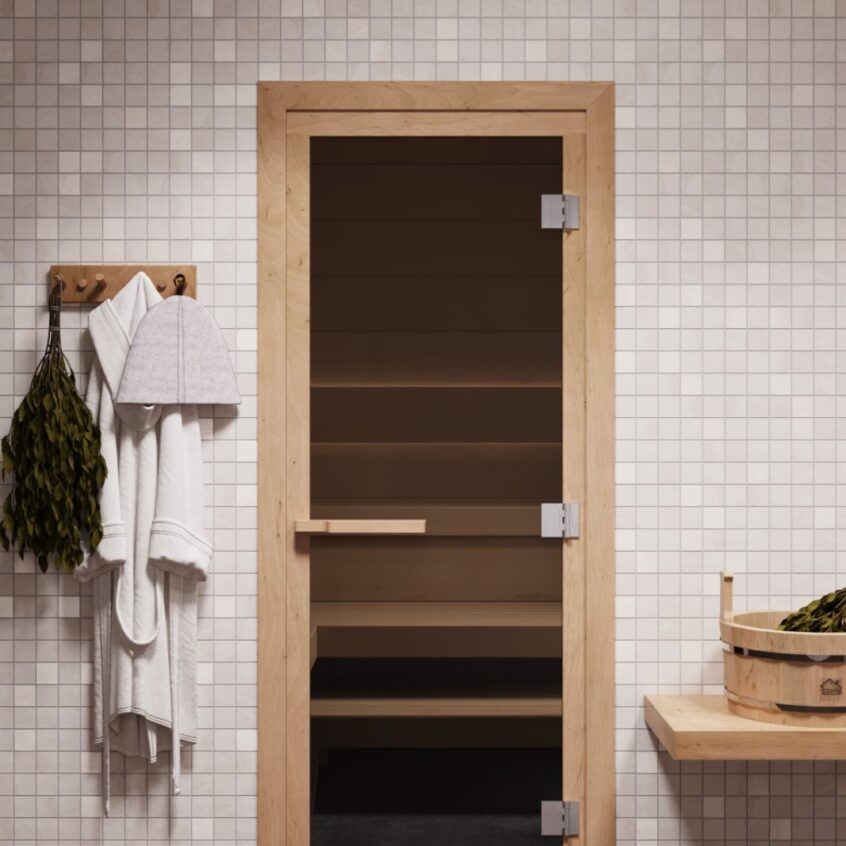 Дверь стеклянная для бани PRO  Бронза