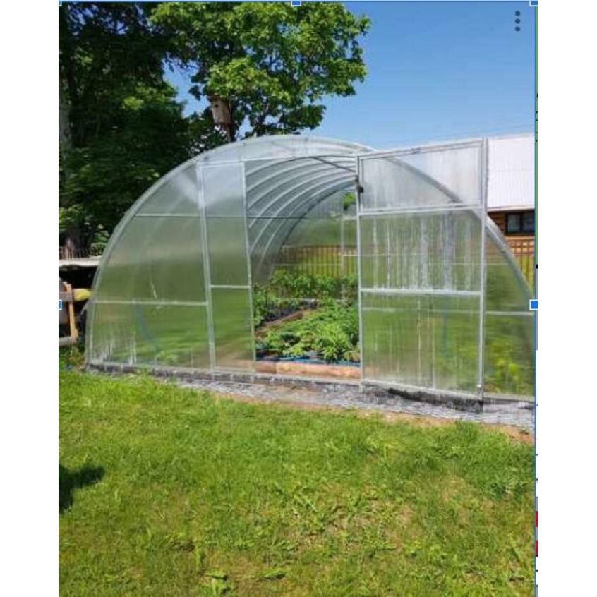 Теплица ComfortProm Цельная Дуга двухстворчатая ширина 3,5м длина 10м