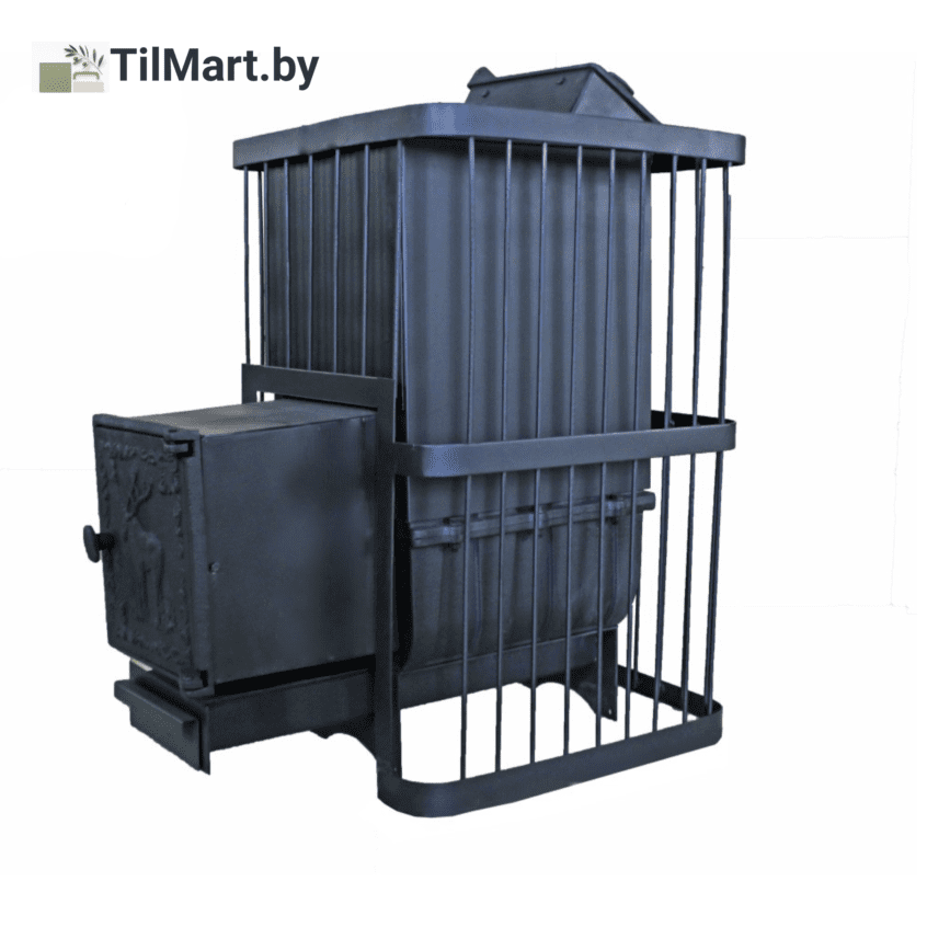 Печь банная ComfortProm ЧУГУН ПРЕМИУМ ЗАКРЫТАЯ КАМЕНКА, для парной до 26 кубов, вес 108 кг, длина дров до 50 см, на 200 кг камней, чугунная дверь