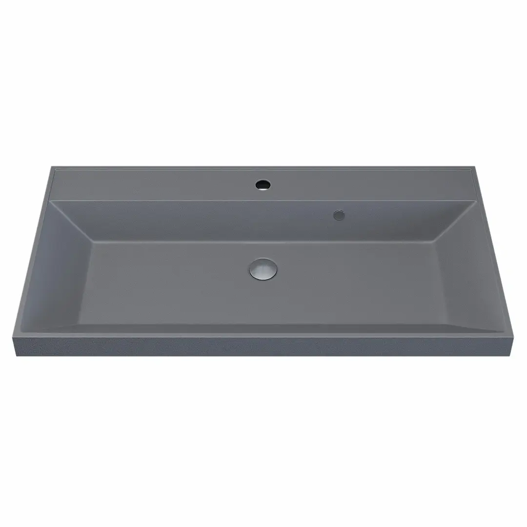 Раковина для ванной комнаты Uperwood (Упервуд) Classic Quartz 90 см, серая матовая, бетон 291030010 — изображение 6