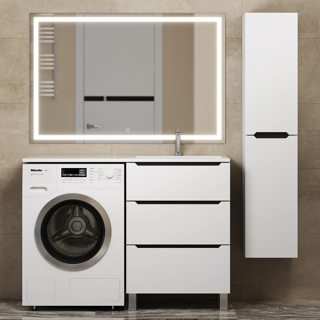 Тумба под стиральную машину 60 см Uperwood (Упервуд) Tanos, напольная, 3 ящика