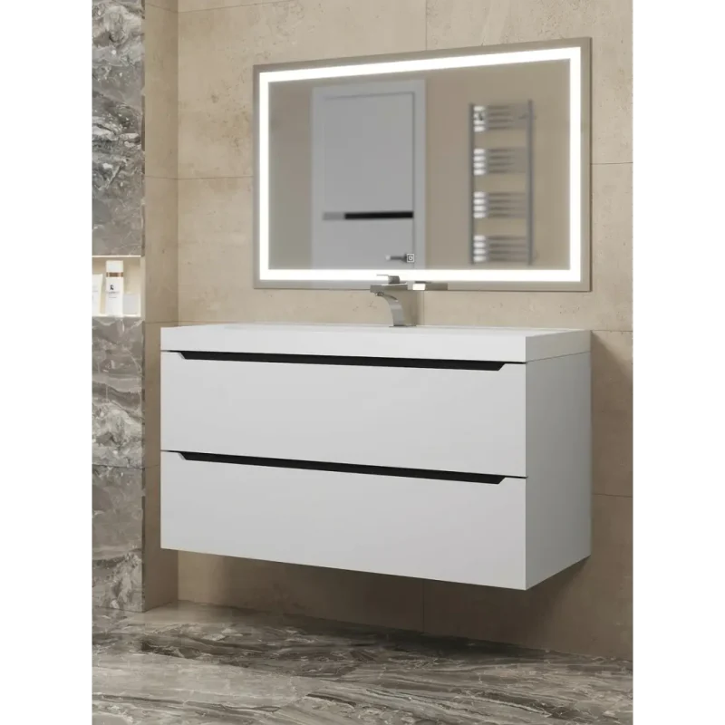 Тумба Uperwood Tanos 100 см, подвесная, белая/графит