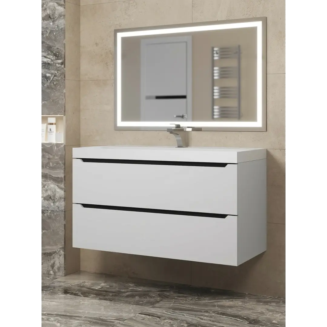 Тумба Uperwood Tanos 100 см, подвесная, белая/графит
