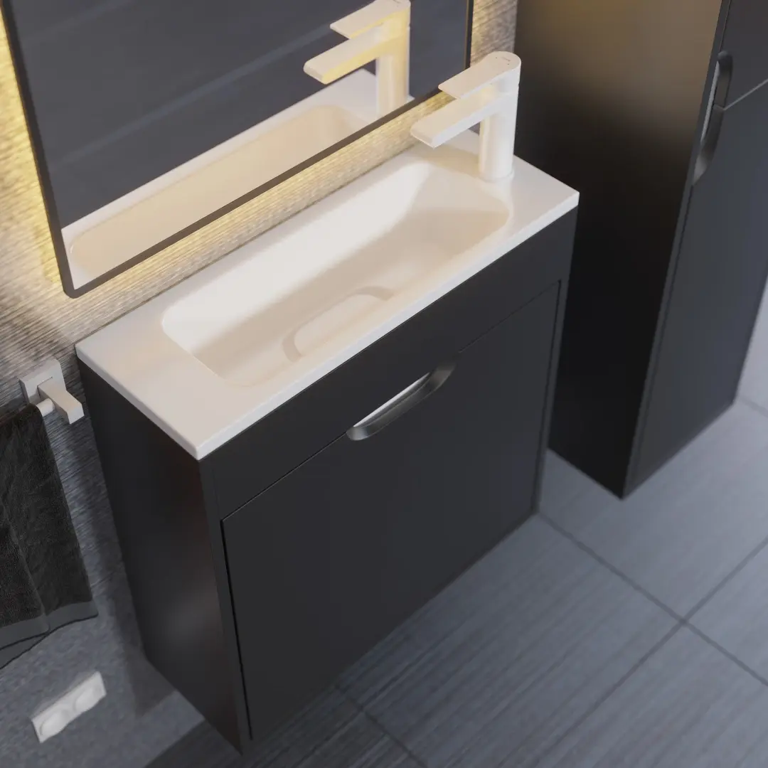Комплект тумба с раковиной для ванной Uperwood Modul матовая, 60 см — изображение 10