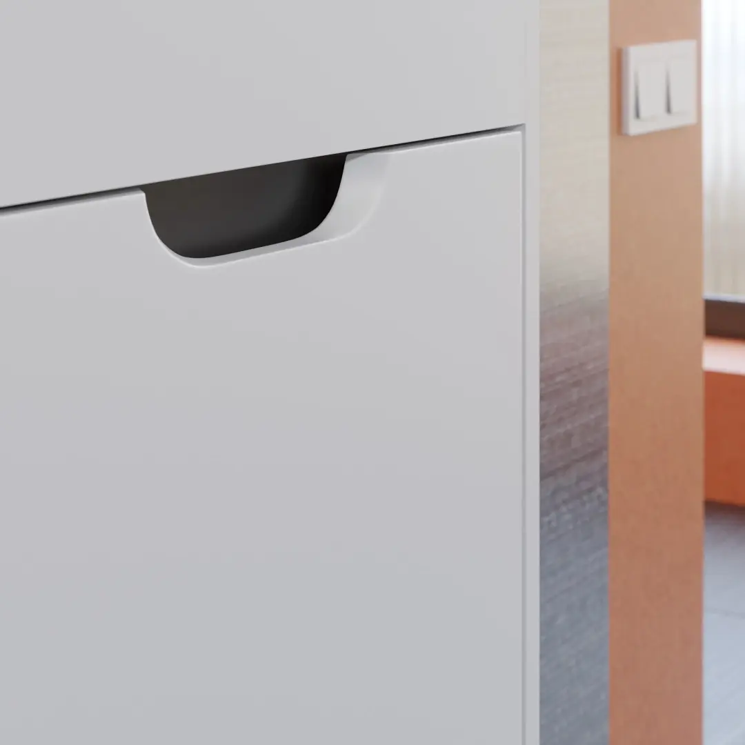 Комплект тумба с раковиной Uperwood Modul белая/графит, 50 см — изображение 5