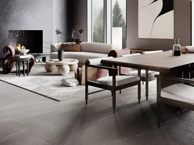 Керамогранит Idalgo home Sofia София LLR Серый Антрацит 60x60 см (лаппатированная)