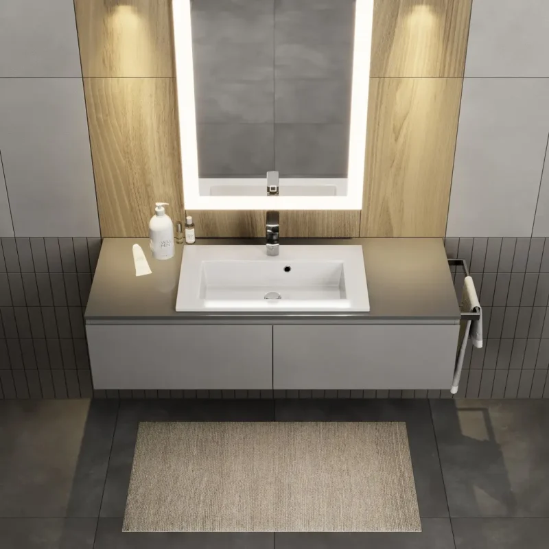 Раковина для ванной 60 см, Uperwood Aurora, белая глянцевая