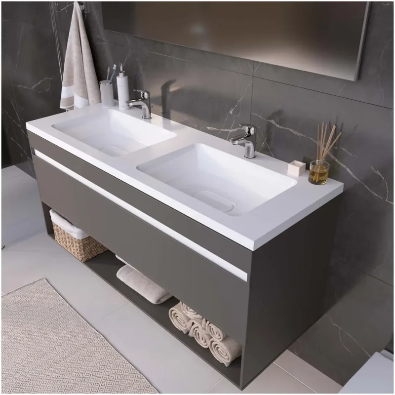 Раковина для ванной Uperwood Modul 120х45х12 см, белая глянцевая