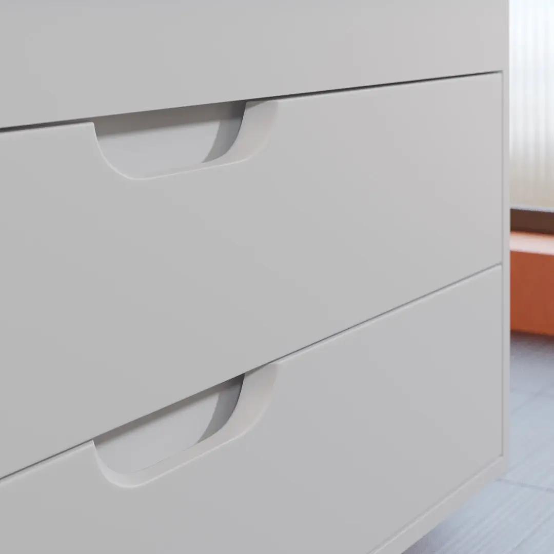 Тумба с раковиной для ванной Uperwood Modul 100 см, подвесная, матовая, белая — изображение 9