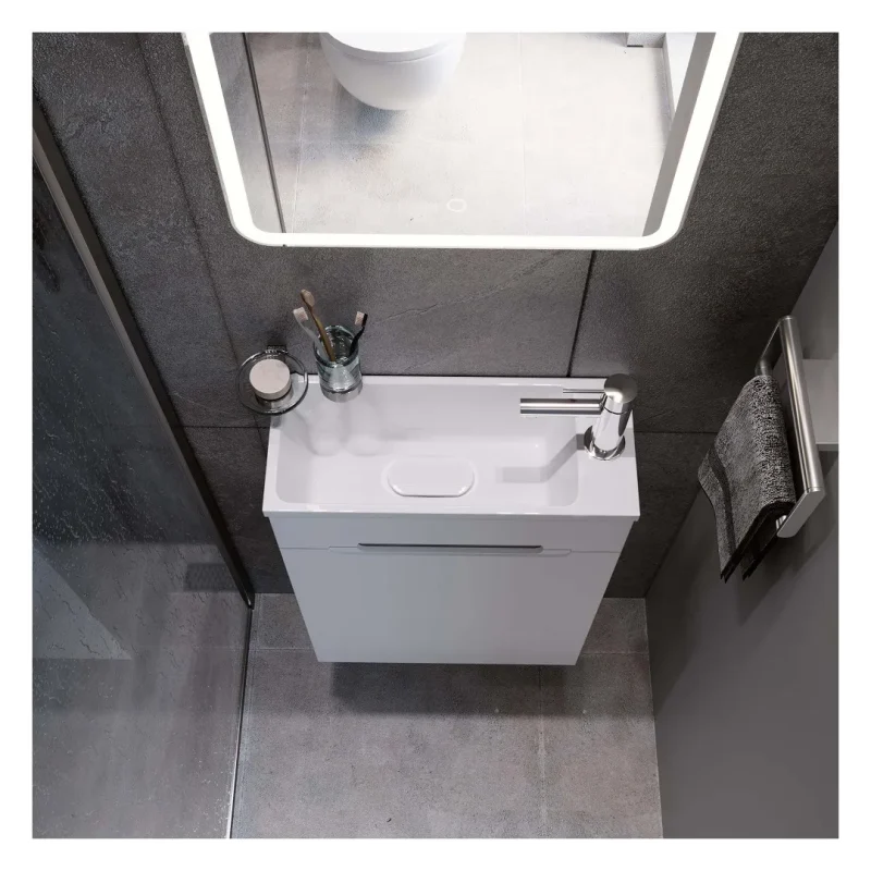 Раковина для ванной Uperwood Modul 50х21х12 см, белая глянцевая. Без отверстия под смеситель.