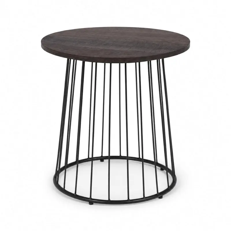 Стол журнальный FLIP, орех/черный, d 400*420