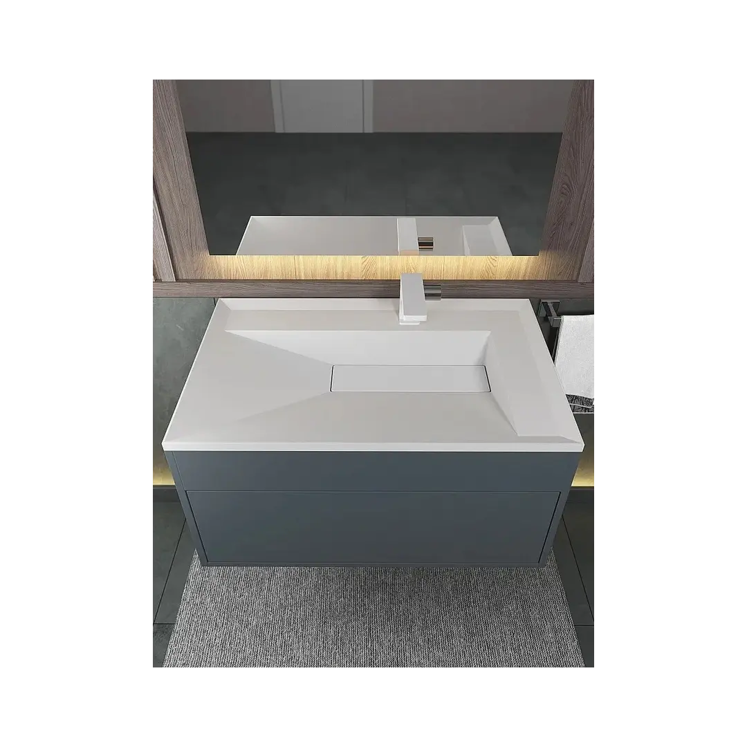 Раковина для ванной Uperwood Lotus Premium 80х50х13 см, белая матовая