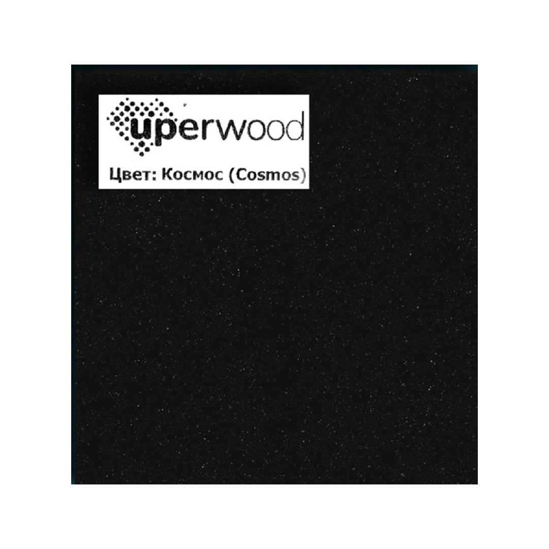 Раковина для ванной накладная 55 см, Uperwood Tanos Quartz, овальная, черная, космос — изображение 2