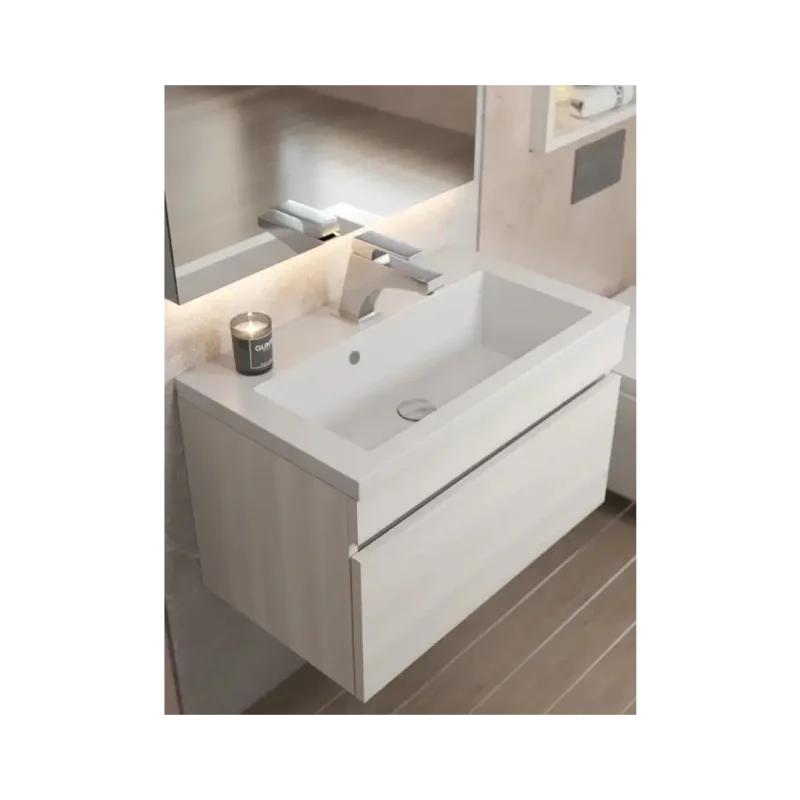 Раковина для ванной 60 см, Uperwood Eva, белая глянцевая