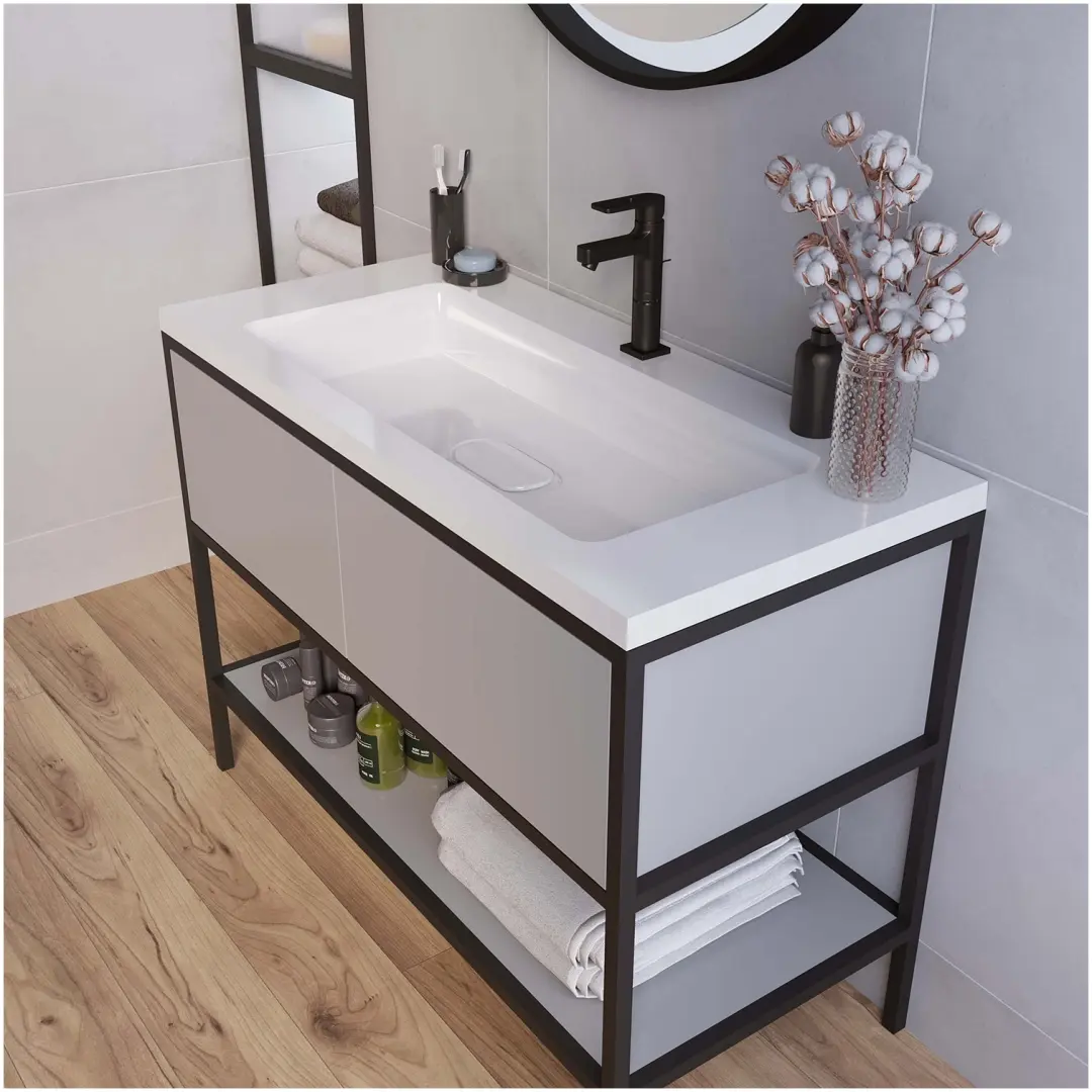 Раковина (умывальник) для ванной Uperwood Modul 100 см, с декоративной накладкой, Без отверстия под смеситель. — изображение 4