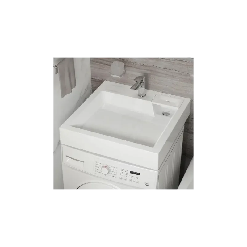 Раковина (умывальник) над стиральной машиной Uperwood Vission 60х60х11 см, белая глянцевая