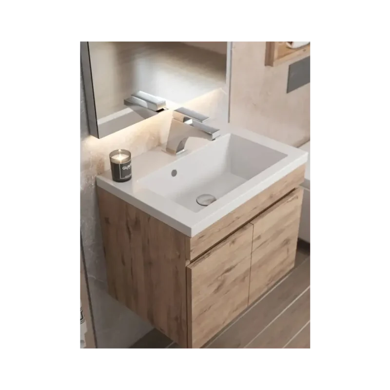 Раковина для ванной 50 см, Uperwood Eva, белая глянцевая