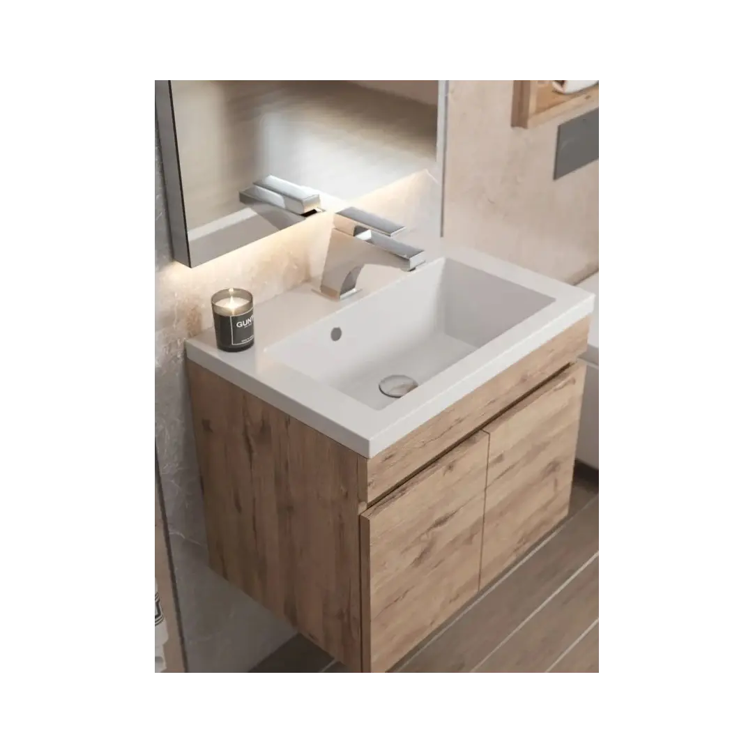 Раковина для ванной 50 см, Uperwood Eva, белая глянцевая