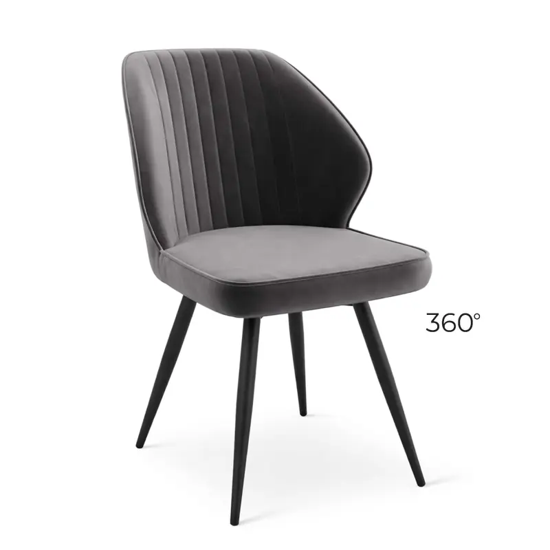 Стул МИШЕЛЬ-360,  d10 HEMATITE LUXчерный