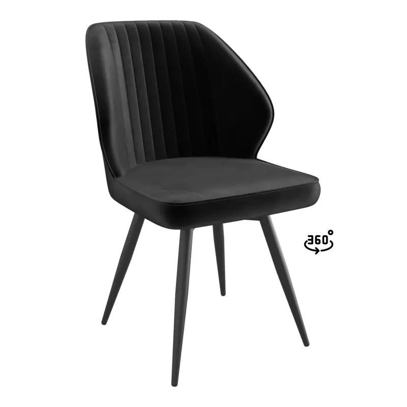 Стул МИШЕЛЬ-360,  d24 BLACK LUXчерный