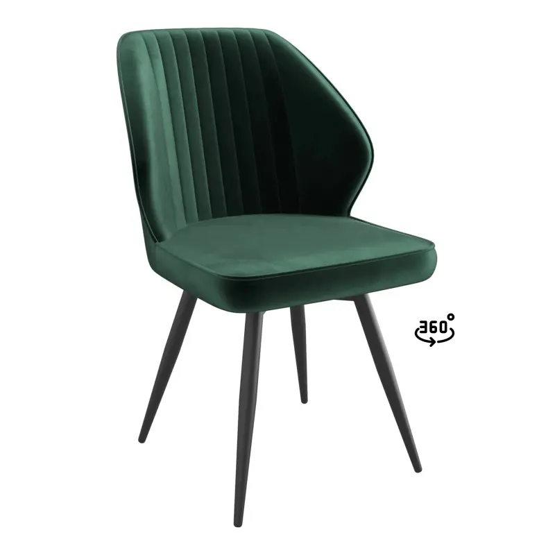 Стул МИШЕЛЬ-360,  d13 DARK GREEN LUXчерный