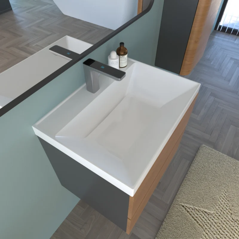 Раковина (умывальник) для ванной Uperwood Modern 60 см, белая глянцевая