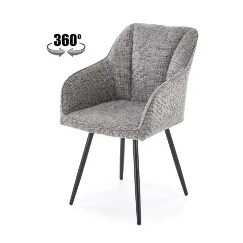 Стул HALMAR K576 серый/черный