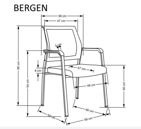 Стул HALMAR BERGEN черный — изображение 6