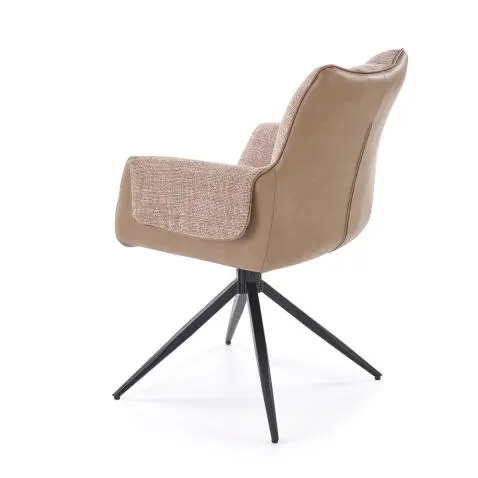 Стул HALMAR K579 коричневый/черный, поворотный — изображение 5
