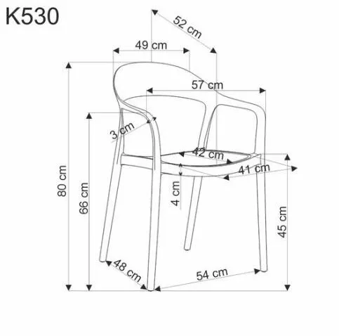 Стул HALMAR K530 черный/натуральный — изображение 3