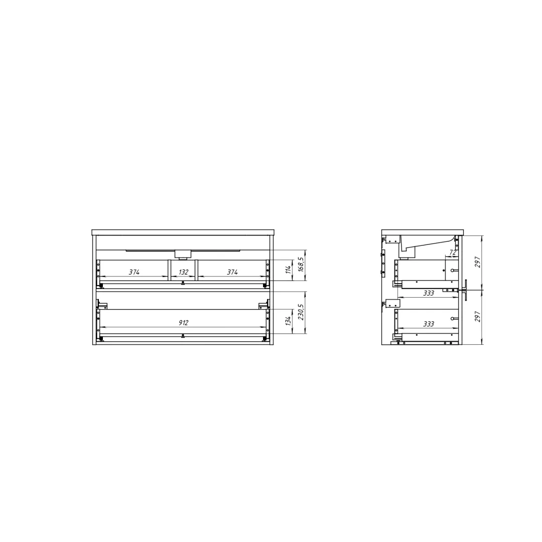 Тумба под раковину для ванной Uperwood Infinity подвесная, 100 см, белая — изображение 6